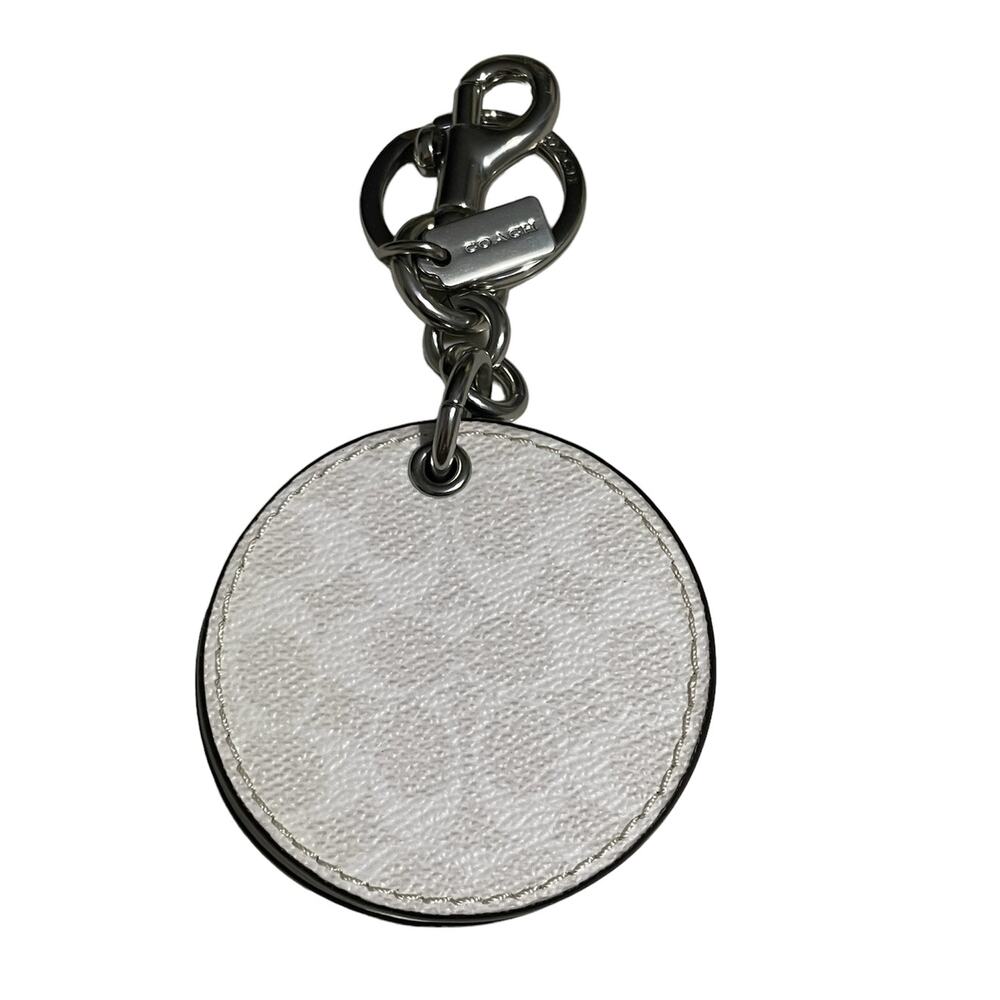 Coach Mirror Bag Charm Mirror Bag Charm In Signature Canvas With Train - Picture 3 of 3